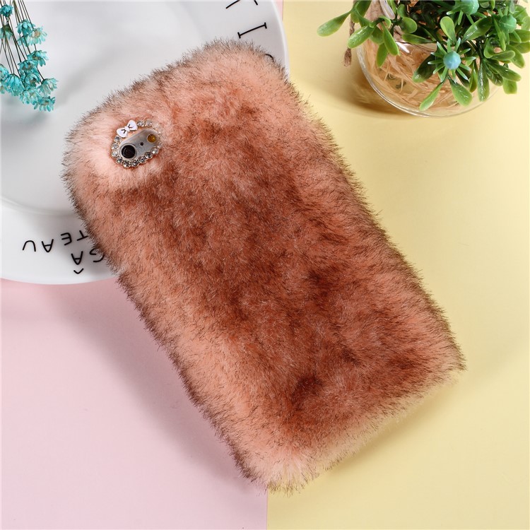 

Soft Fur Coated TPU Protective Cover Case for iPhone 6s Plus/6 Plus - Pink