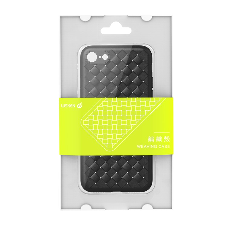 WSKEN Woven Texture Soft TPU Cellphone Case for iPhone 8 / 7 4.7 Inch - Black-4
