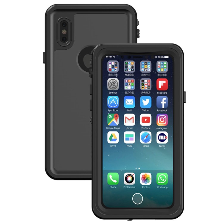 IP68 Waterproof Case Dirt/Dust/Snow Proof Cover for iPhone X/10 - Black-2