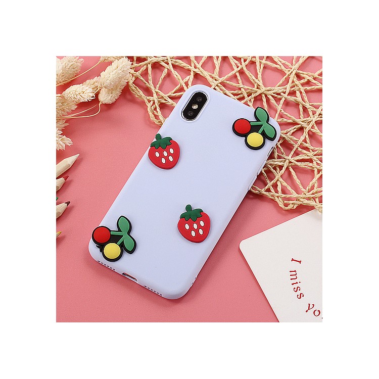

3D Модель Дизайн ТПУ Сотовый Телефон Чехол Для Iphone X - Клубника, iPhone Xs