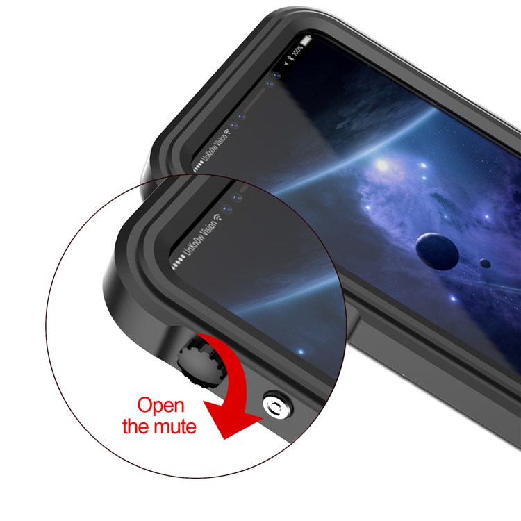VIKING Für Iphone X IP68 Wasserdicht Staubdicht Stoßfest Aluminiumlegierung Fall - Schwarz-5