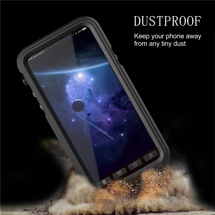 VIKING Für Iphone X IP68 Wasserdicht Staubdicht Stoßfest Aluminiumlegierung Fall - Schwarz-7