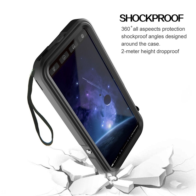 VIKING Für Iphone X IP68 Wasserdicht Staubdicht Stoßfest Aluminiumlegierung Fall - Schwarz-9