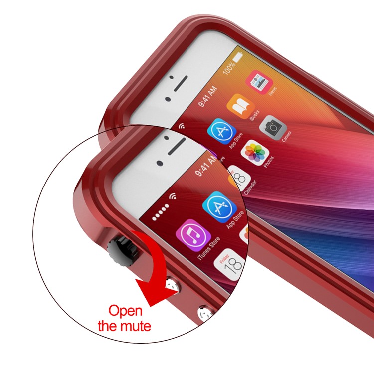 VIKING IP68 Für Iphone 8/7 Wasserdicht Staubdicht Stoßfest Aluminiumlegierung Telefongehäuse - Rot-8