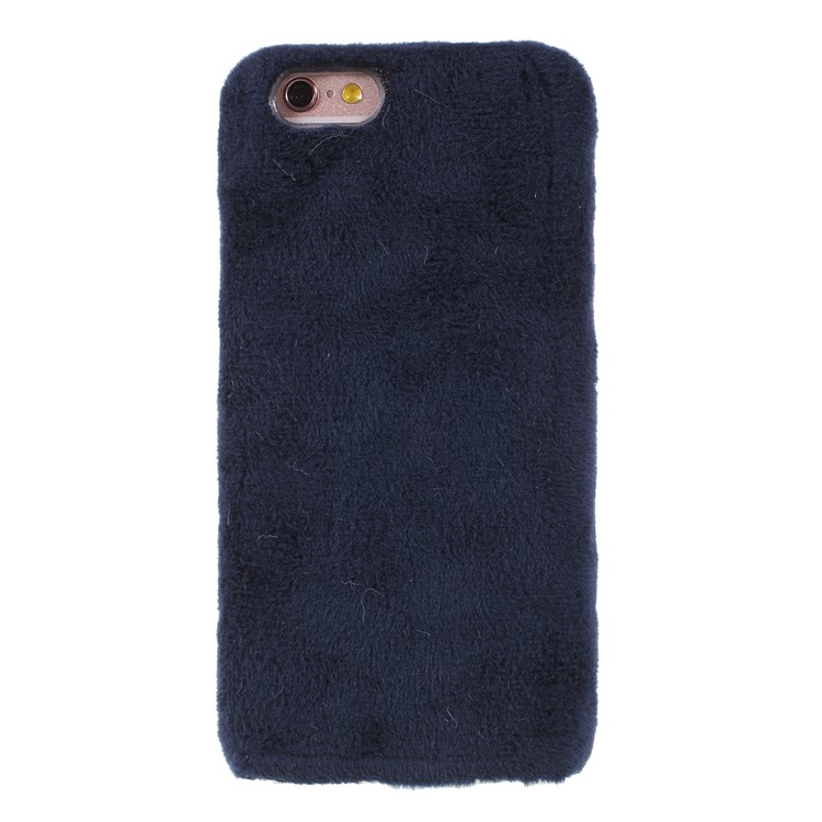 Fluffy Fur Coated TPU Case for iPhone 6s/6 - Dark Blue-3