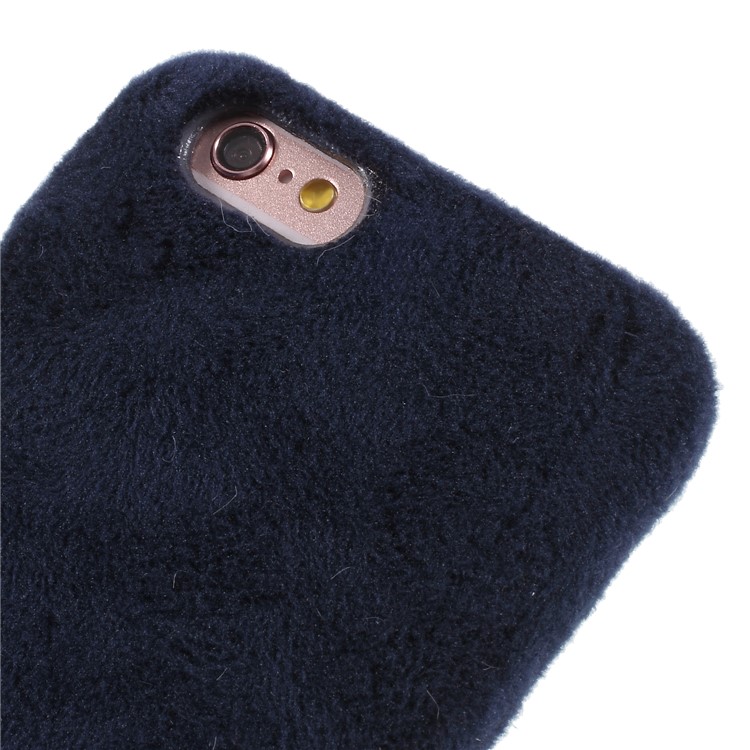 Fluffy Fur Coated TPU Case for iPhone 6s/6 - Dark Blue-5