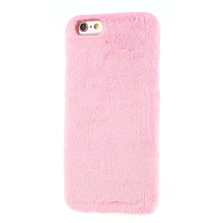 Fluffy Fur Coated TPU Cover Phone Case for iPhone 6s/6 - Pink-5