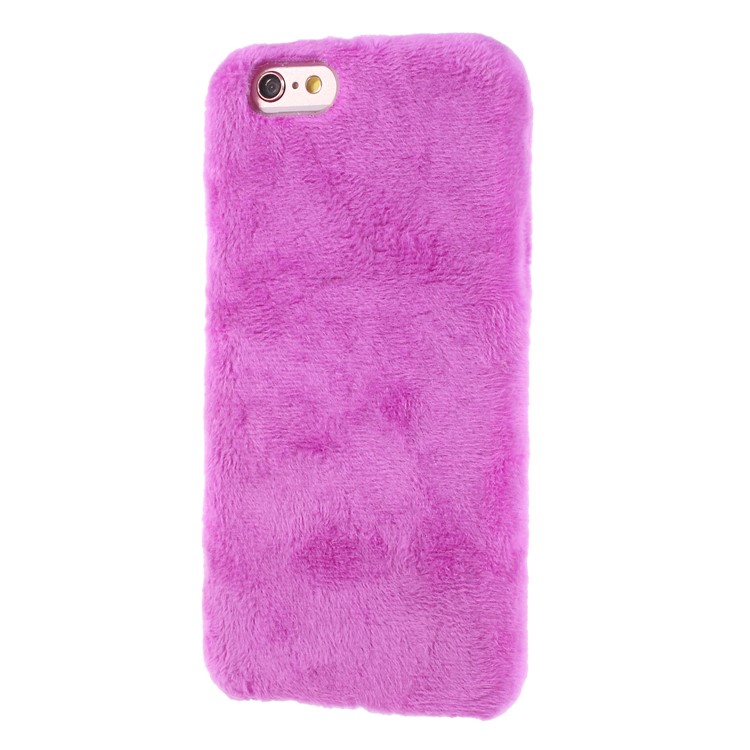 Fluffy Fur Coated TPU Cover for iPhone 6s/6 - Purple-5