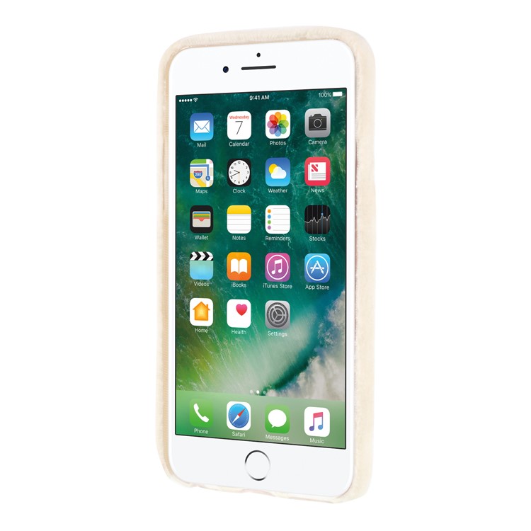 Fluffy Fur Coated TPU Protection Case for iPhone 6s Plus / 6 Plus - White-3