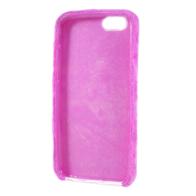 Fluffy Fur Coated TPU Case Cover Shell for iPhone 6s Plus / 6 Plus - Purple-4