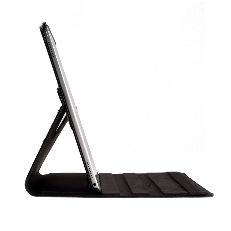 Litchi Skin Leather Case with Rotating Stand for iPad Pro 12.9 (2017) / Pro 12.9 (2015) - Black-13