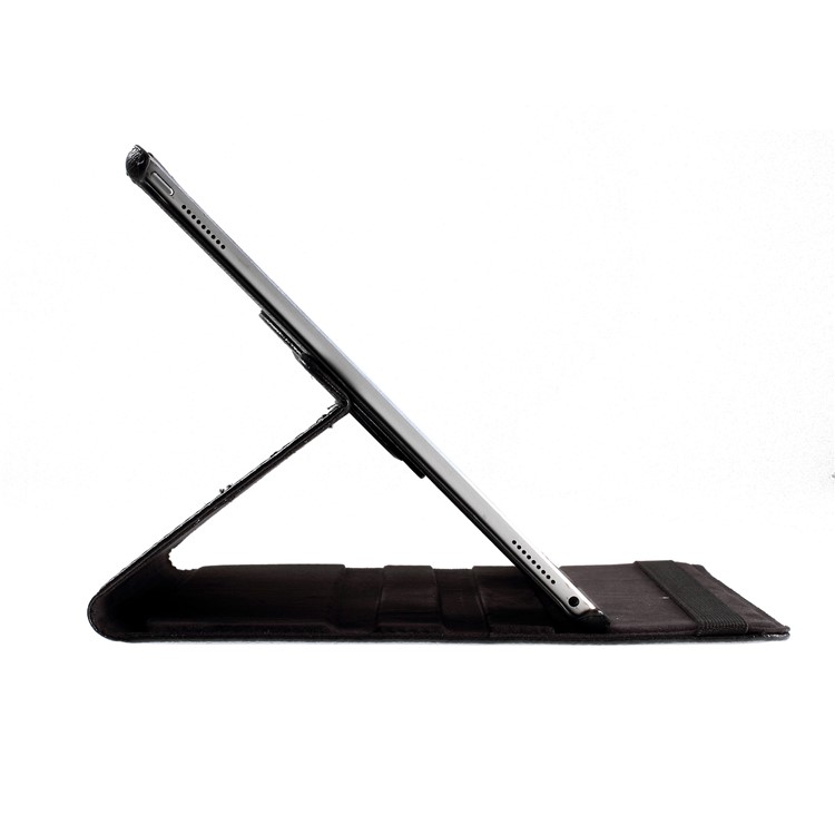 Litchi Skin Leather Case with Rotating Stand for iPad Pro 12.9 (2017) / Pro 12.9 (2015) - Black-15