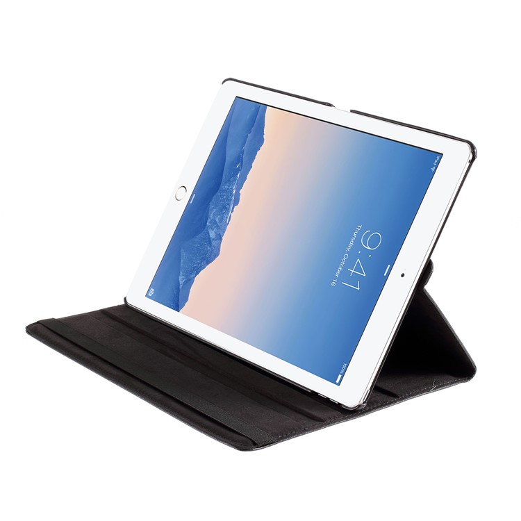 Litchi Skin Leather Case with Rotating Stand for iPad Pro 12.9 (2017) / Pro 12.9 (2015) - Black-17