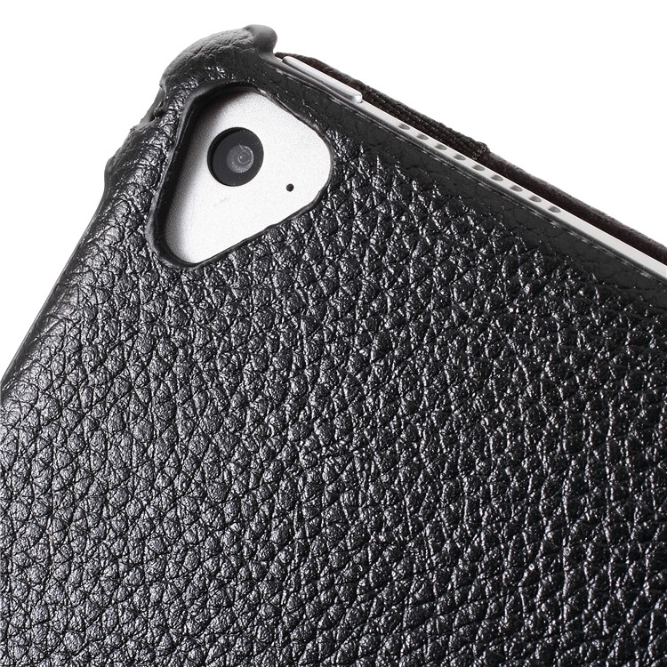Litchi Skin Leather Case with Rotating Stand for iPad Pro 12.9 (2017) / Pro 12.9 (2015) - Black-21