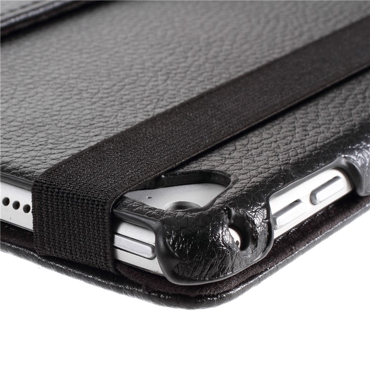 Litchi Skin Leather Case with Rotating Stand for iPad Pro 12.9 (2017) / Pro 12.9 (2015) - Black-22