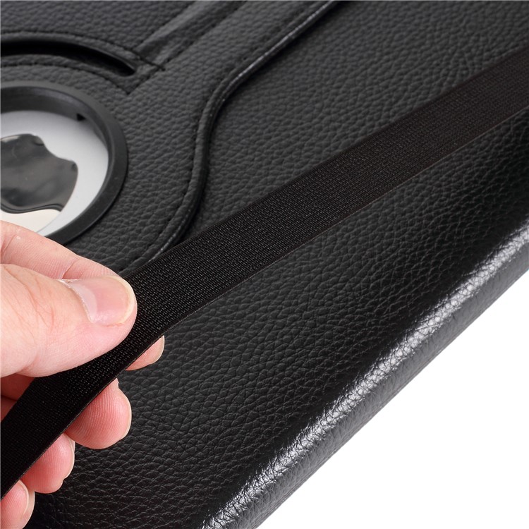 Litchi Skin Leather Case with Rotating Stand for iPad Pro 12.9 (2017) / Pro 12.9 (2015) - Black-23