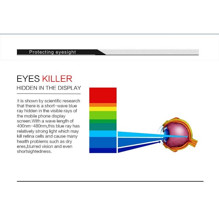 NILLKIN Amazing PE+ 9H Anti-blue-ray Eyes Care Anti-burst Tempered Glass Screen Film for iPhone 6s Plus / 6 Plus 5.5 inch-3