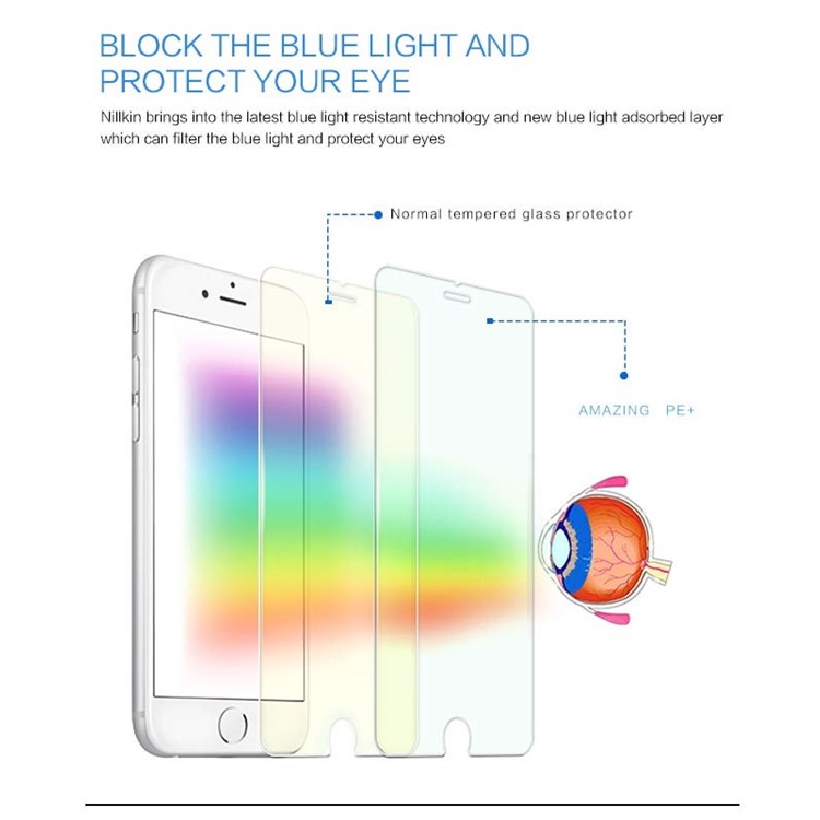 NILLKIN Amazing PE+ 9H Anti-blue-ray Eyes Care Anti-burst Tempered Glass Screen Film for iPhone 6s Plus / 6 Plus 5.5 inch-4