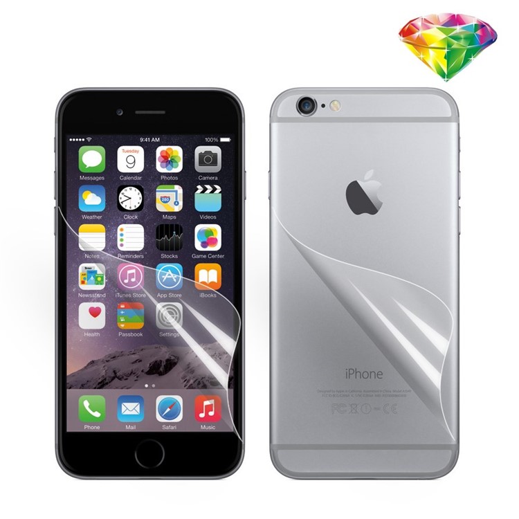 4H Diamond PET Screen Protector Film for iPhone 6s Plus / 6 Plus 5.5 Inch (Front & Rear)-1