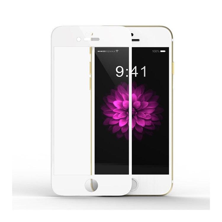 REMAX Tempered Glass Screen Film for iPhone 6s Plus 5.5 Inch / 6 Plus Complete Covering Arc Edge - White-1