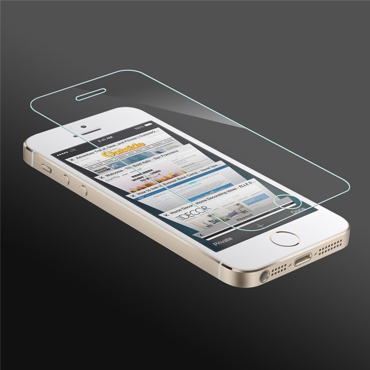 HAT PRINCE Tempered Glass Front & Rear Film for iPhone SE 5s 5 0.26mm 9H 2.5D Arc Edge-2