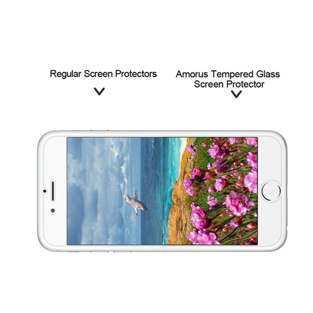 Amorus Gehärteter Glas-Displayschutzfolie Für IPhone 6 6S / SE (2. Generation) 9h Anti-Explosion-Bogenkante-3