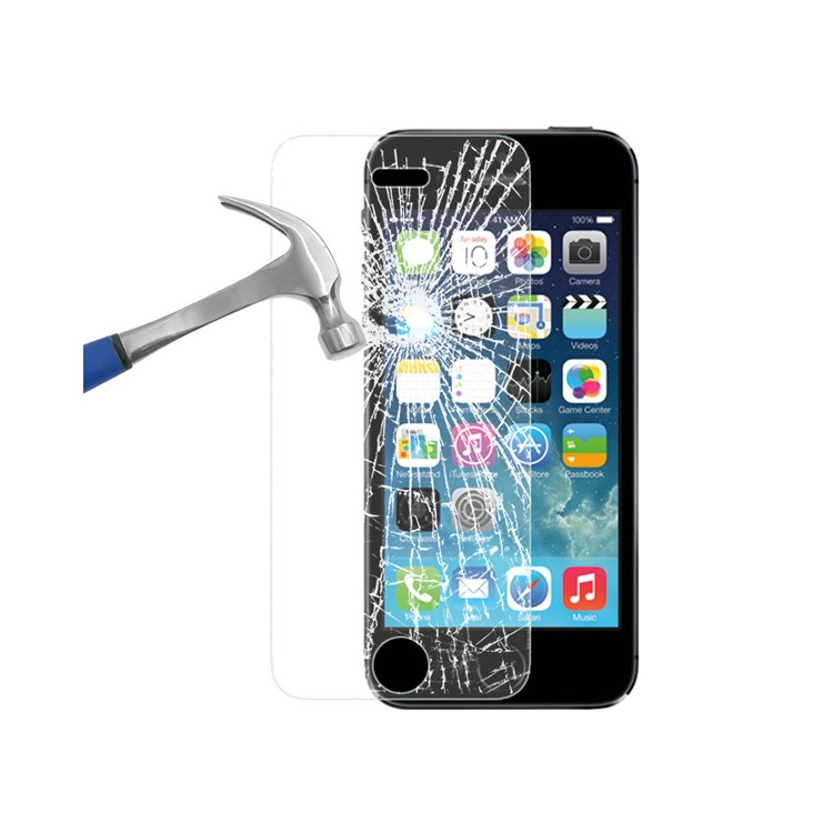 AMORUS Anti-explosion Tempered Glass Screen Protector für iPhone-SE 5s 5 Arc Edge-4
