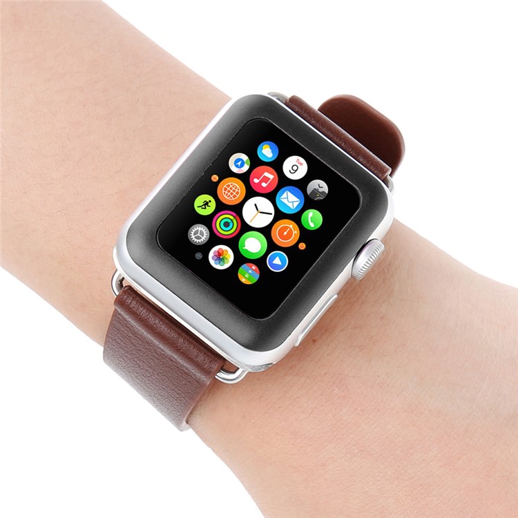 LINK DREAM 0.2mm Tempered Glass Screen Film for Apple Watch 38mm Full Coverage - Black-6