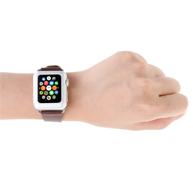 LINK DREAM 0.2mm Tempered Glass Screen Film for Apple Watch 42mm Full Coverage - Silver-7