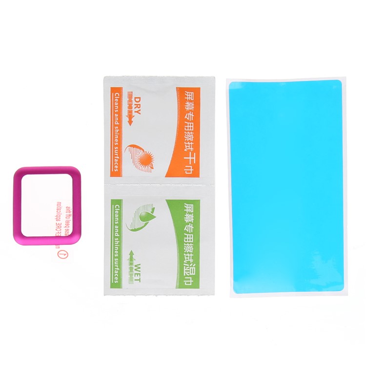 LINK DREAM 0.2mm Tempered Glass Screen Film for Apple Watch 42mm Full Coverage - Rose-6