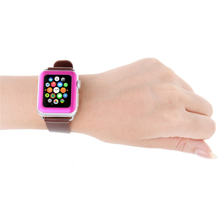 LINK DREAM 0.2mm Tempered Glass Screen Film for Apple Watch 42mm Full Coverage - Rose-7