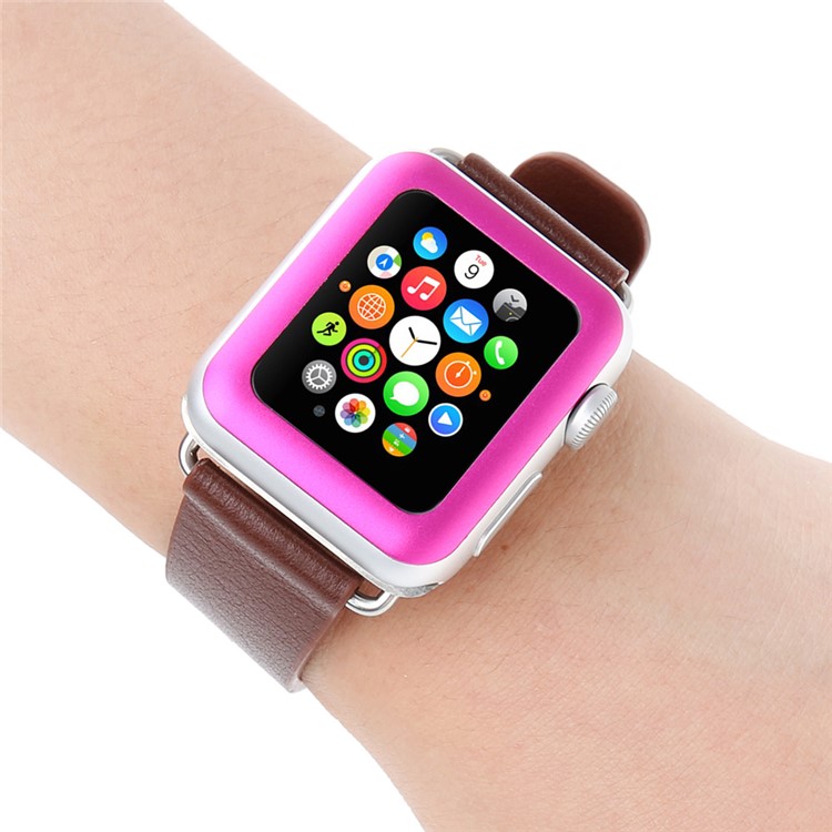 LINK DREAM 0.2mm Tempered Glass Screen Film for Apple Watch 42mm Full Coverage - Rose-8