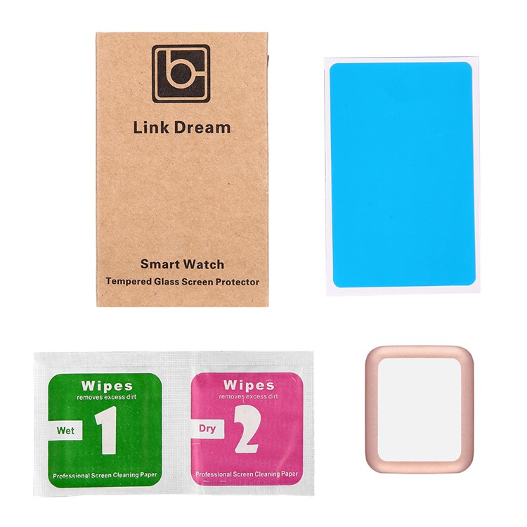 LINK DREAM Tempered Glass Screen Film for Apple Watch 42mm Full Coverage - Rose Gold-13