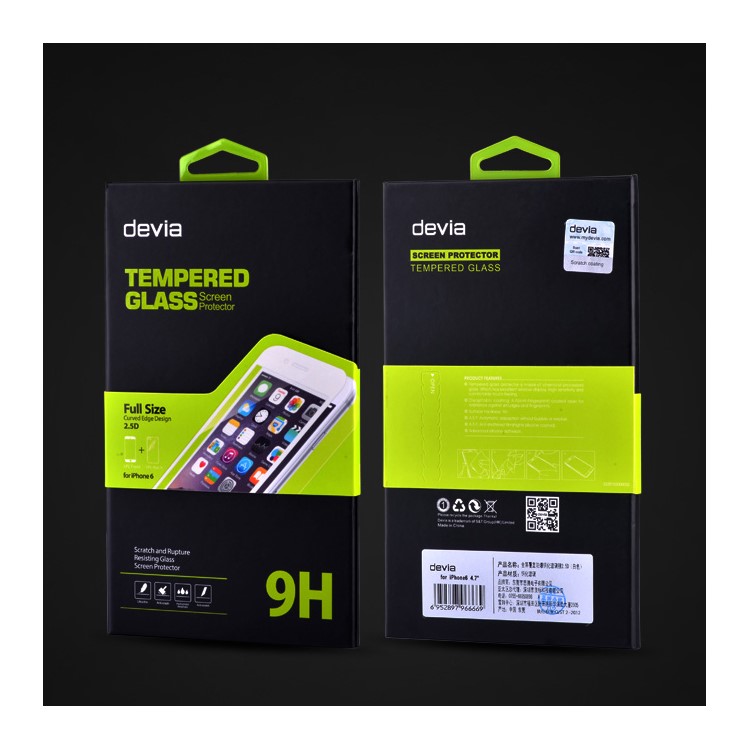 DEVIA for iPhone 6 6s Complete Covering Tempered Glass Screen Film Explosion-proof Arc Edge - White-4