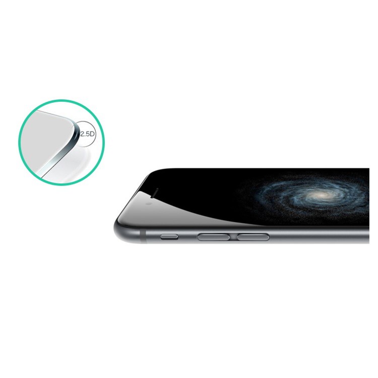 DEVIA for iPhone 6s Plus / 6 Plus Complete Covering Tempered Glass Screen Guard Explosion-proof Arc Edge - Black-2