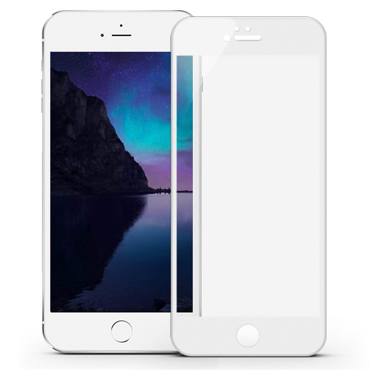 DEVIA for iPhone 6s Plus / 6 Plus Complete Covering Tempered Glass Screen Guard Explosion-proof Arc Edge - White-1