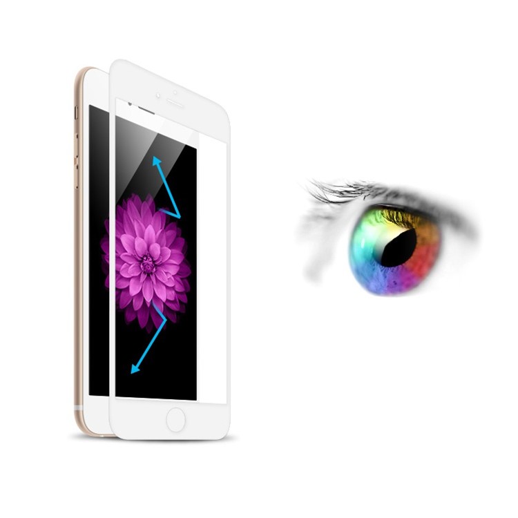 DEVIA for iPhone 6s Plus / 6 Plus Complete Covering Tempered Glass Screen Guard Explosion-proof Arc Edge - White-2