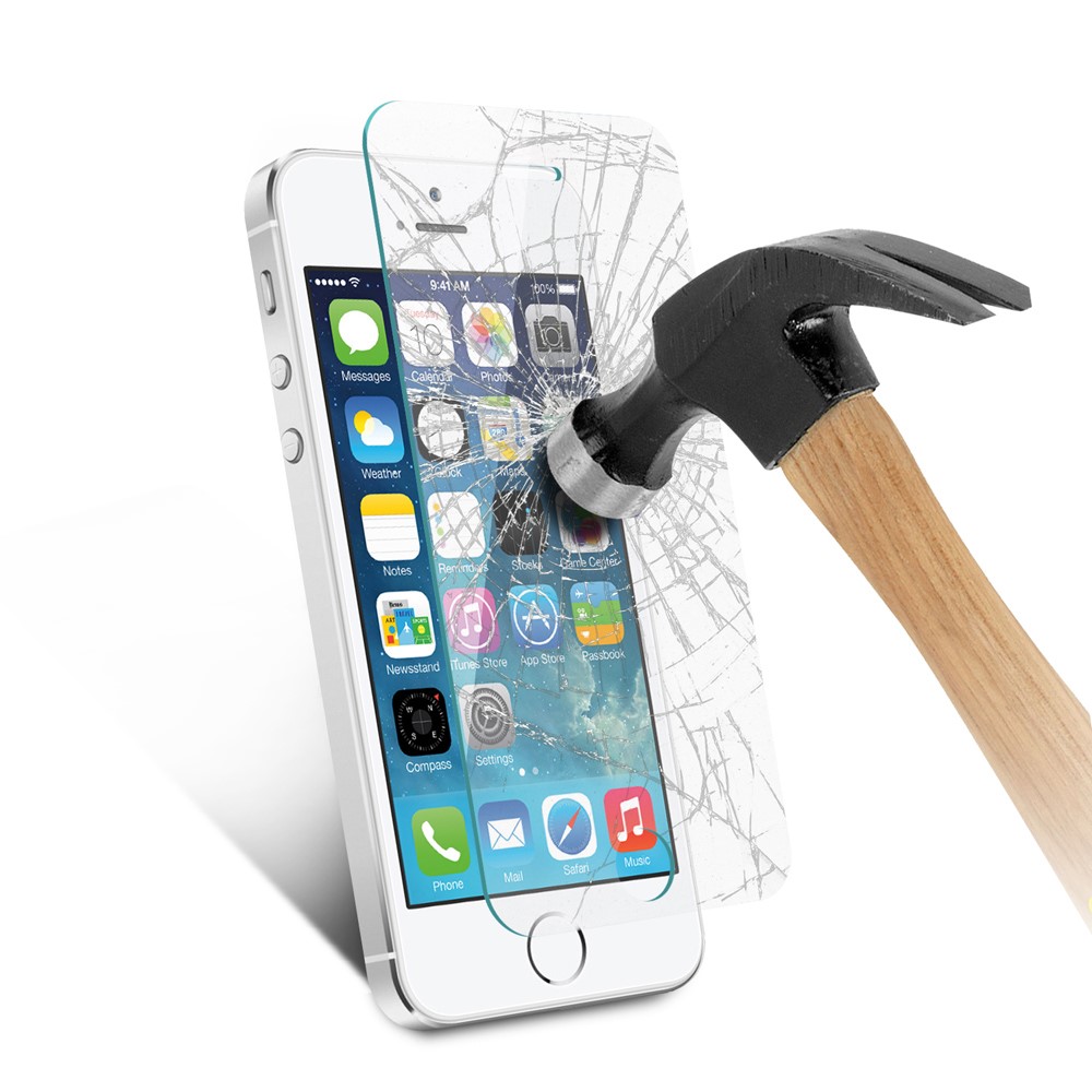 0.1mm Ausgeglichenes Glasschirmschutzfilm Für Iphone SE 5s 5 5c-6