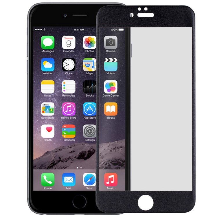 MOMAX for iPhone 6 6s Full Coverage 0.2mm Nanometer Curved Tempered Glass Screen Protector - Black-1