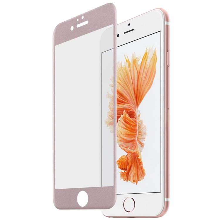 MOMAX for iPhone 6 6s Full Coverage 0.2mm Nanometer Curved Tempered Glass Screen Protector Film - Pink-3