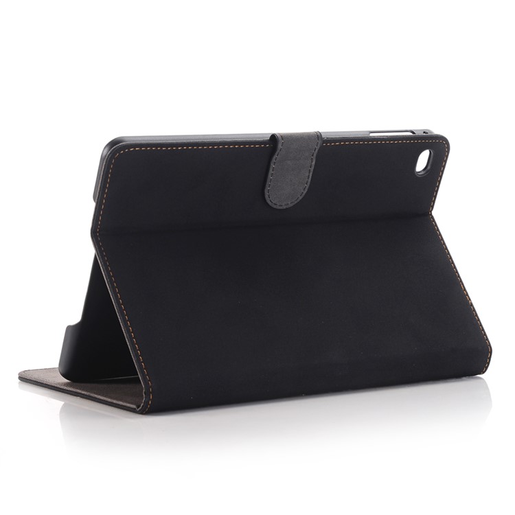 Retro Style PU Leather Flip Cover Case for iPad mini 4 - Black-3