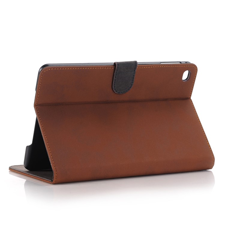 Cubierta retra del soporte de la caja del cuero del estilo para el iPad mini 4 - marrón-3