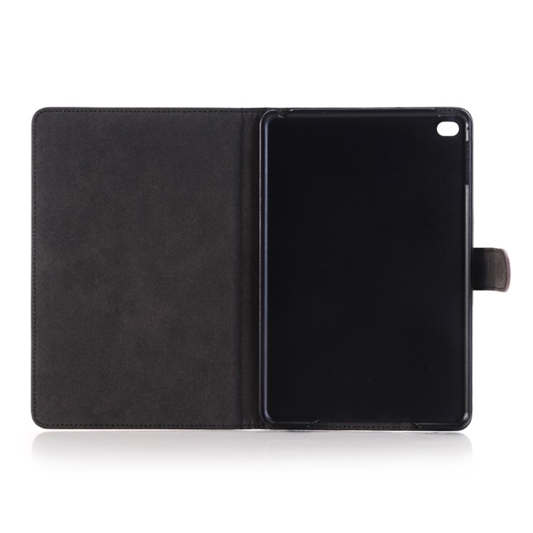 Cubierta retra del soporte de la caja del cuero del estilo para el iPad mini 4 - marrón-5