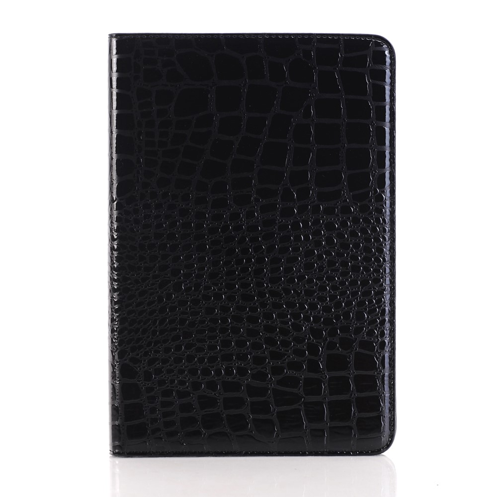 Crocodile Texture en Cuir Couvercle Flip Couvercle du Portefeuille Pour Ipad Mini 4 - le Noir