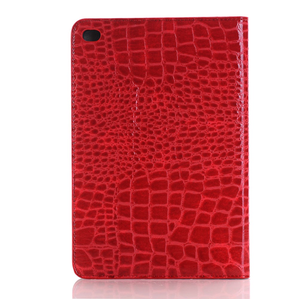 Crocodilo Textura Couro Flip Caso Cartão Titular Para Ipad Mini 4 - Vermelho-2