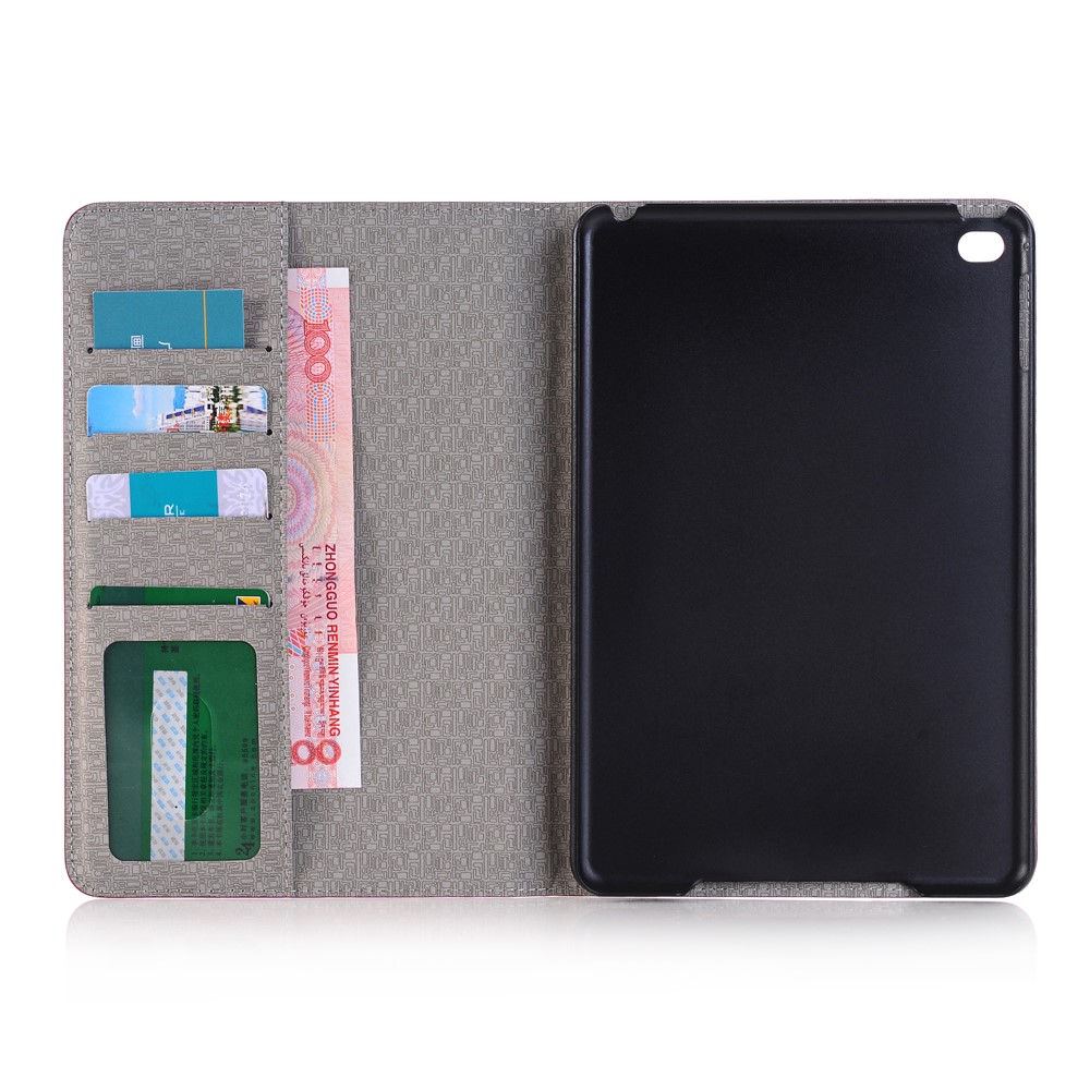 Krokodilleder Lederhülle Mit Portemonnaie Für Ipad Mini 4 - Blau-6
