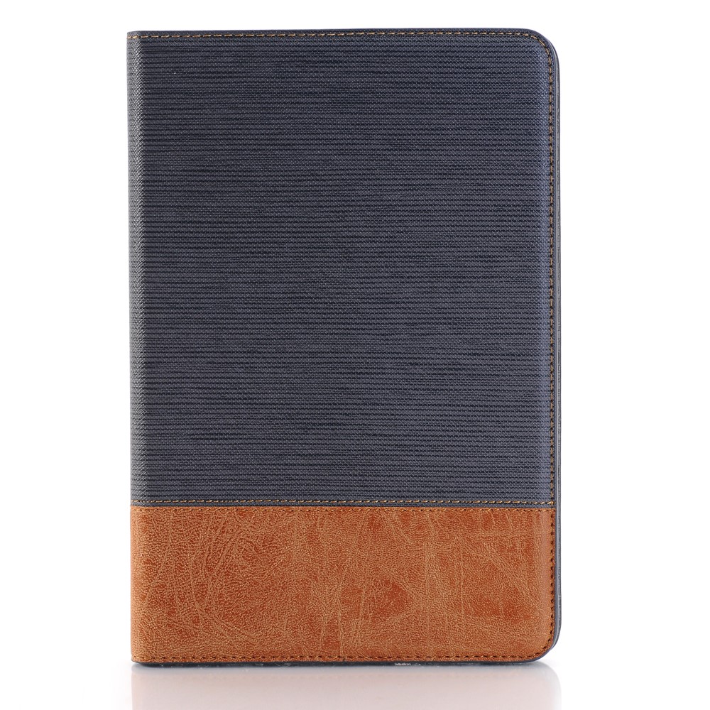 Color de Contraste de Textura Cruzada Para Ipad Mini 4 Case de Billetera de Cubierta de Cuero - Gris