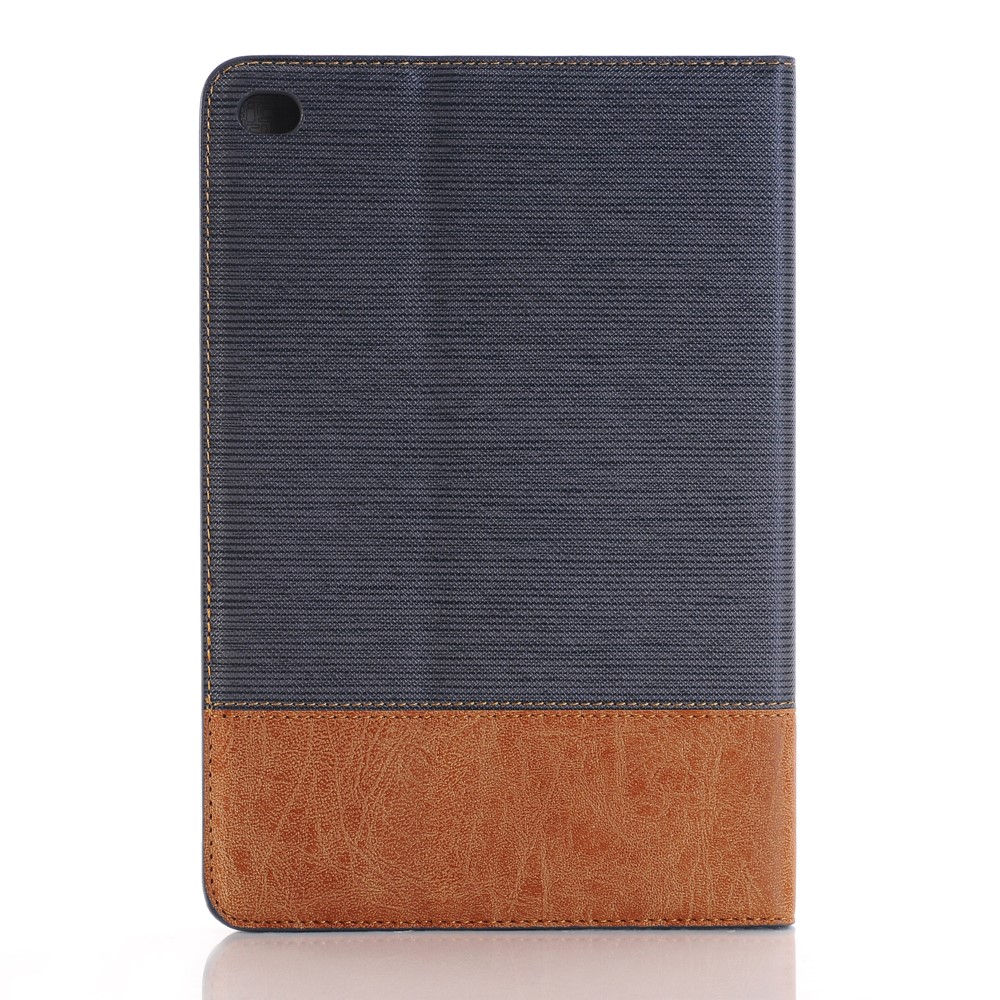 Color de Contraste de Textura Cruzada Para Ipad Mini 4 Case de Billetera de Cubierta de Cuero - Gris