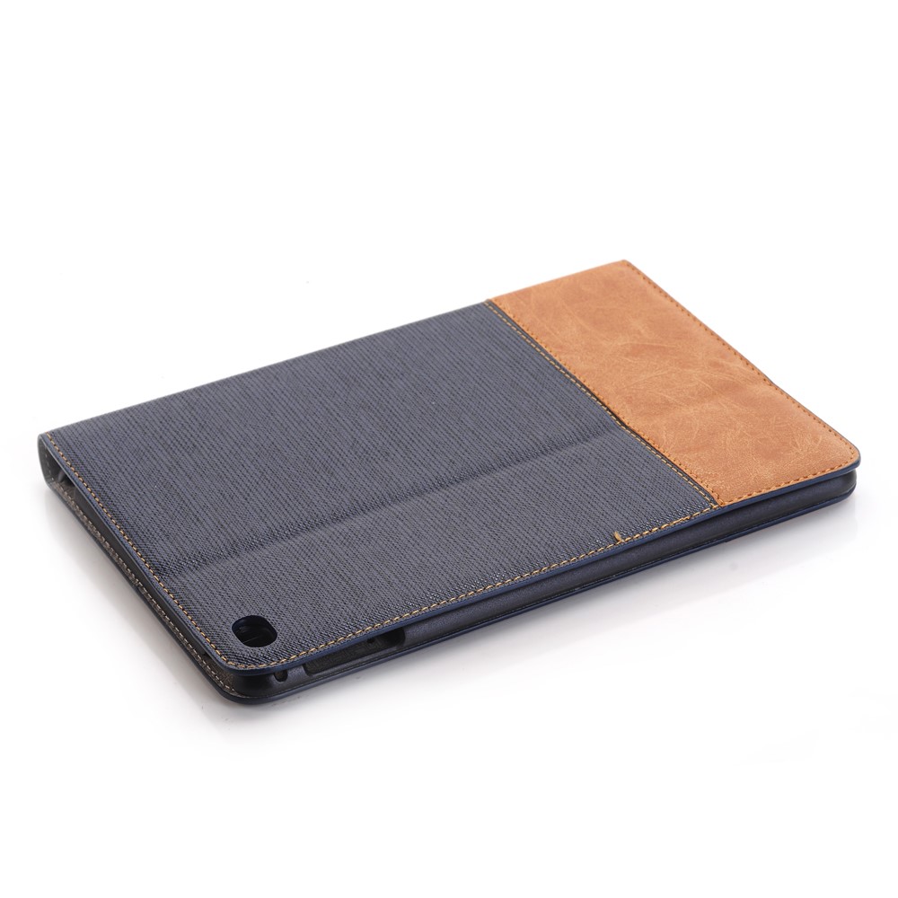 Cross Texture Contraste pour iPad mini 4 Housse en cuir Housse - Bleu foncé-5