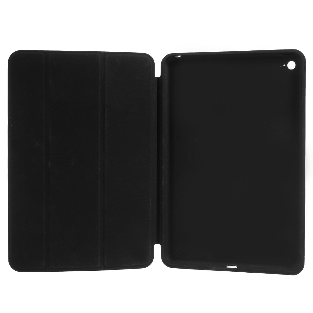 Funda Inteligente De Cuero Tríptico Delgado Para IPad Mini 4 Con Soporte - Negro